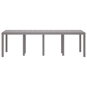 Tavolo da Giardino Grigio chiaro 250 x 100 x 73 cm polyrattan 871695