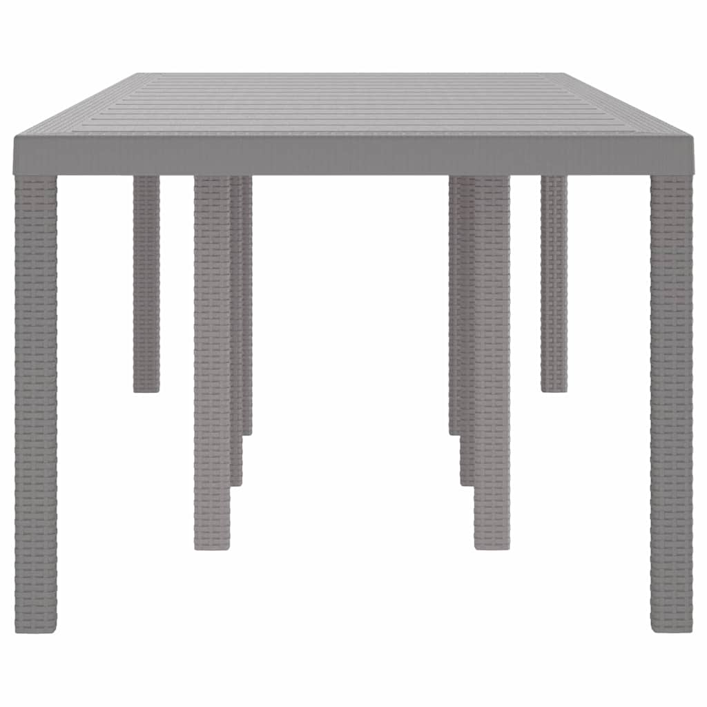 Tavolo da Giardino Grigio chiaro 250 x 100 x 73 cm polyrattan 871695