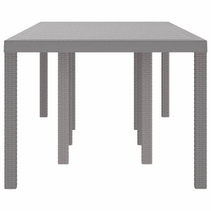 Tavolo da Giardino Grigio chiaro 250 x 100 x 73 cm polyrattan 871695