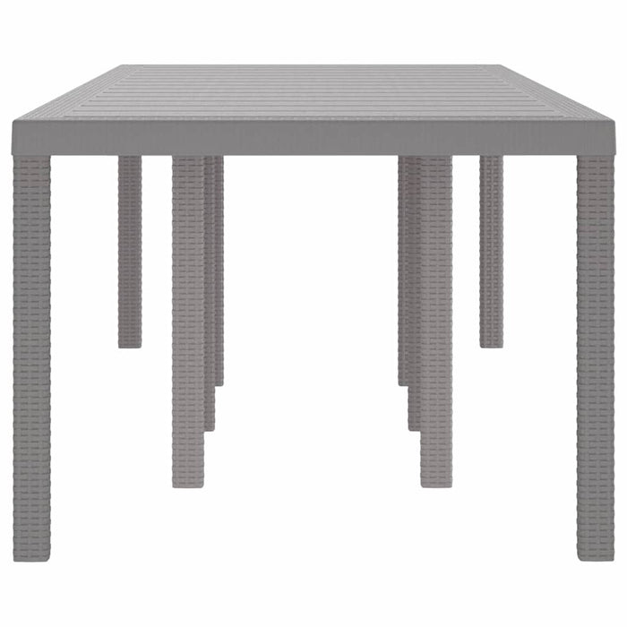 Tavolo da Giardino Grigio chiaro 250 x 100 x 73 cm polyrattan 871695