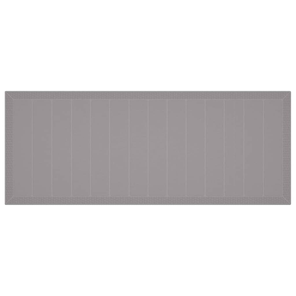Tavolo da Giardino Grigio chiaro 250 x 100 x 73 cm polyrattan 871695