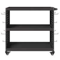 vidaXL Carrello per Attrezzi con lo scaffale Nero 75 x 35 x 73 cm