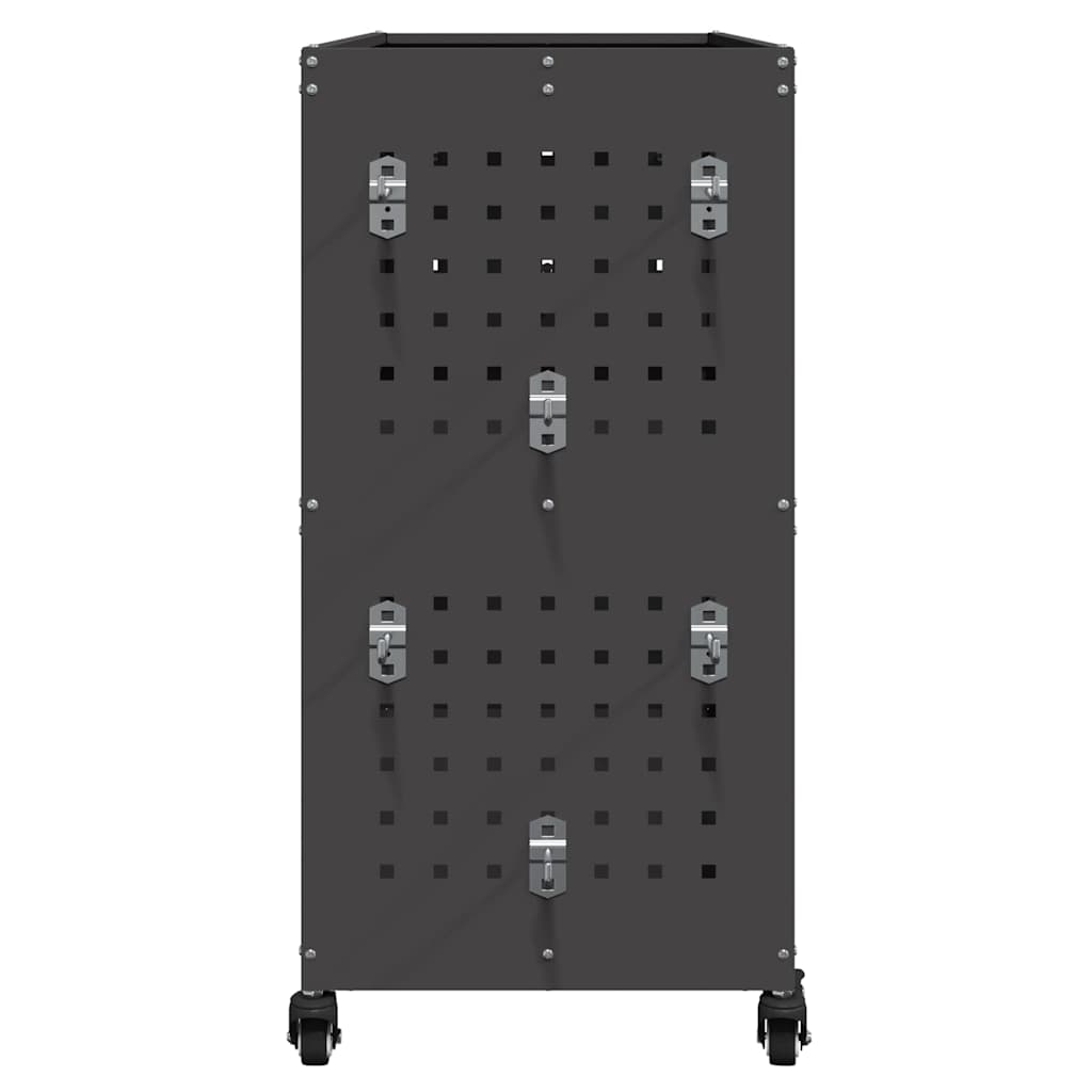 vidaXL Carrello per Attrezzi con lo scaffale Nero 75 x 35 x 73 cm