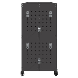 vidaXL Carrello per Attrezzi con lo scaffale Nero 75 x 35 x 73 cm