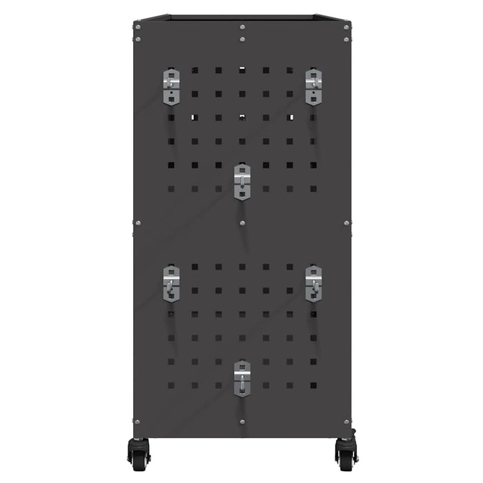 vidaXL Carrello per Attrezzi con lo scaffale Nero 75 x 35 x 73 cm
