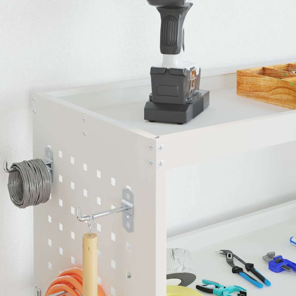 Carrello per Attrezzi con lo scaffale Bianco 75 x 35 x 73 cm 874540