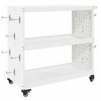 Carrello per Attrezzi con lo scaffale Bianco 75 x 35 x 73 cm 874540