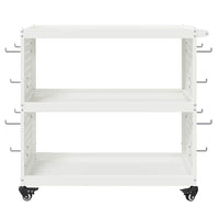 vidaXL Carrello per Attrezzi con lo scaffale Bianco 75 x 35 x 73 cm
