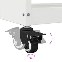 Carrello per Attrezzi con lo scaffale Bianco 75 x 35 x 73 cm 874540