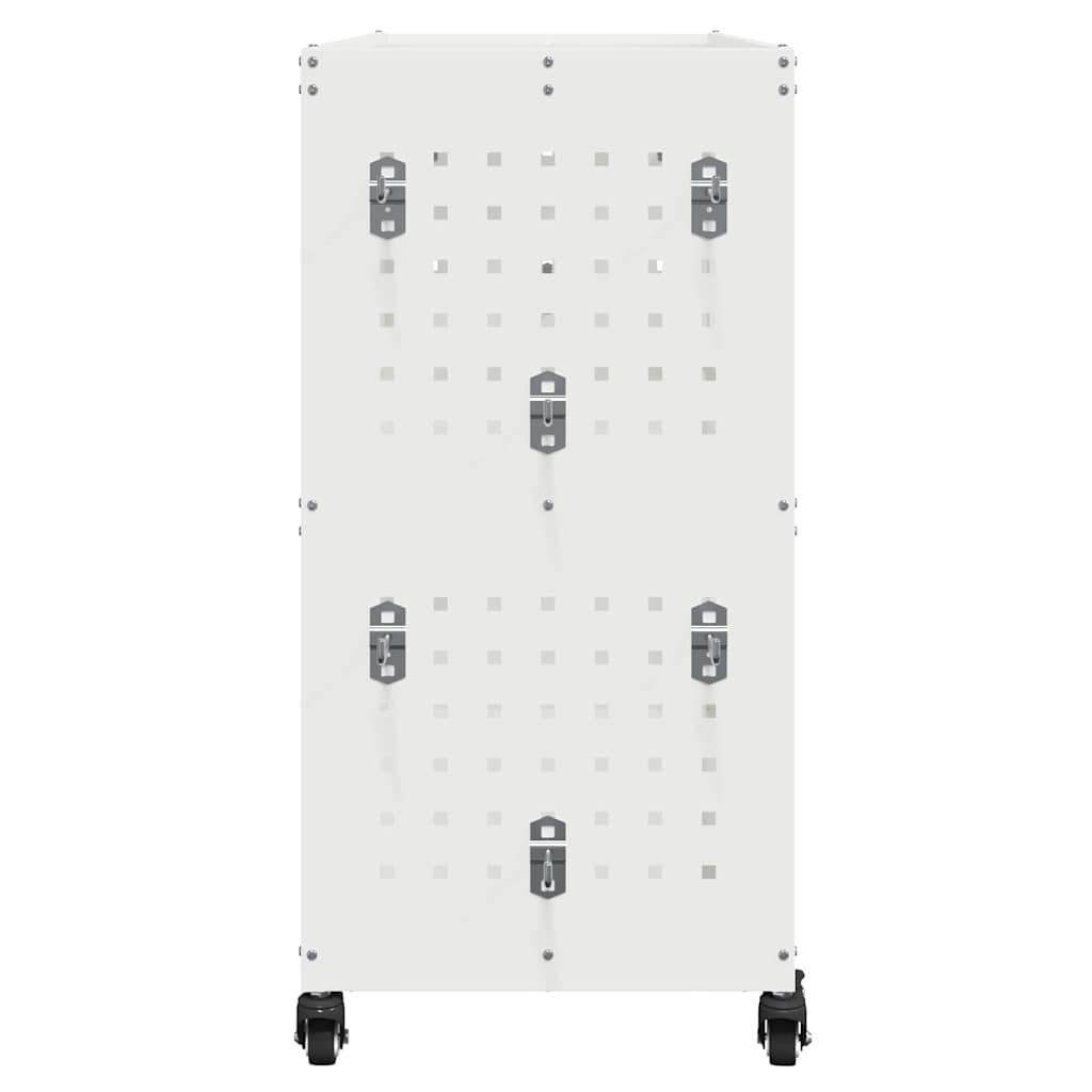 vidaXL Carrello per Attrezzi con lo scaffale Bianco 75 x 35 x 73 cm