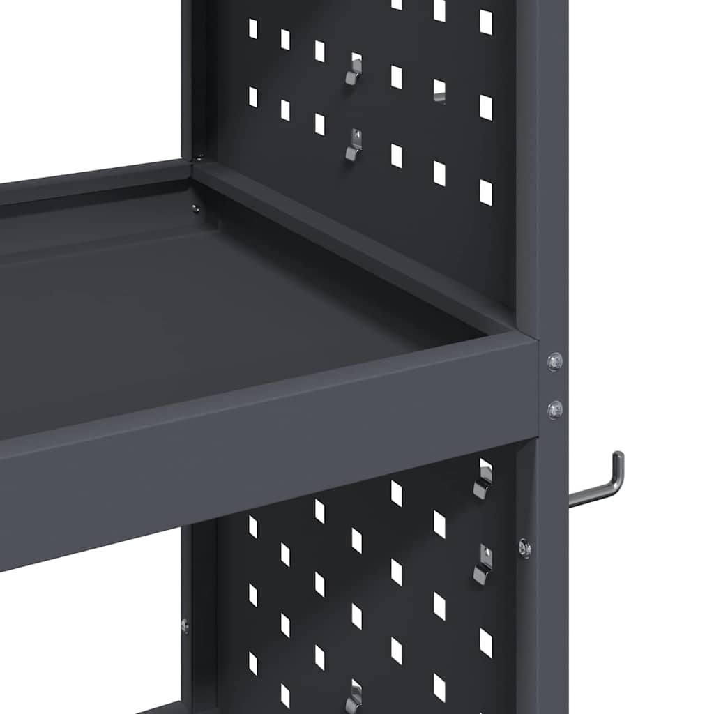 Carrello per Attrezzi con lo scaffale Antracite 75 x 35 x 73 cm 874541