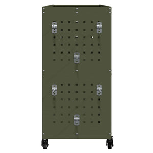 vidaXL Carrello per Attrezzi con ruota Oliver verde 75 x 35 x 73 cm