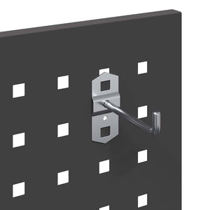 vidaXL Carrello per Attrezzi con lo scaffale Nero 65 x 35 x 111 cm