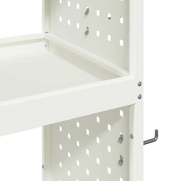 Carrello per Attrezzi con lo scaffale Bianco 65 x 35 x 111 cm 874547