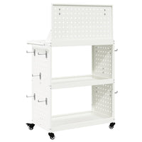 Carrello per Attrezzi con lo scaffale Bianco 65 x 35 x 111 cm 874547