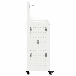 Carrello per Attrezzi con lo scaffale Bianco 65 x 35 x 111 cm 874547