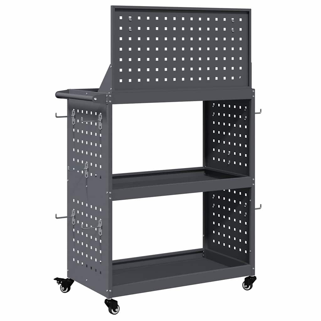 Carrello per Attrezzi con ruota Antracite 65 x 35 x 111 cm 874548