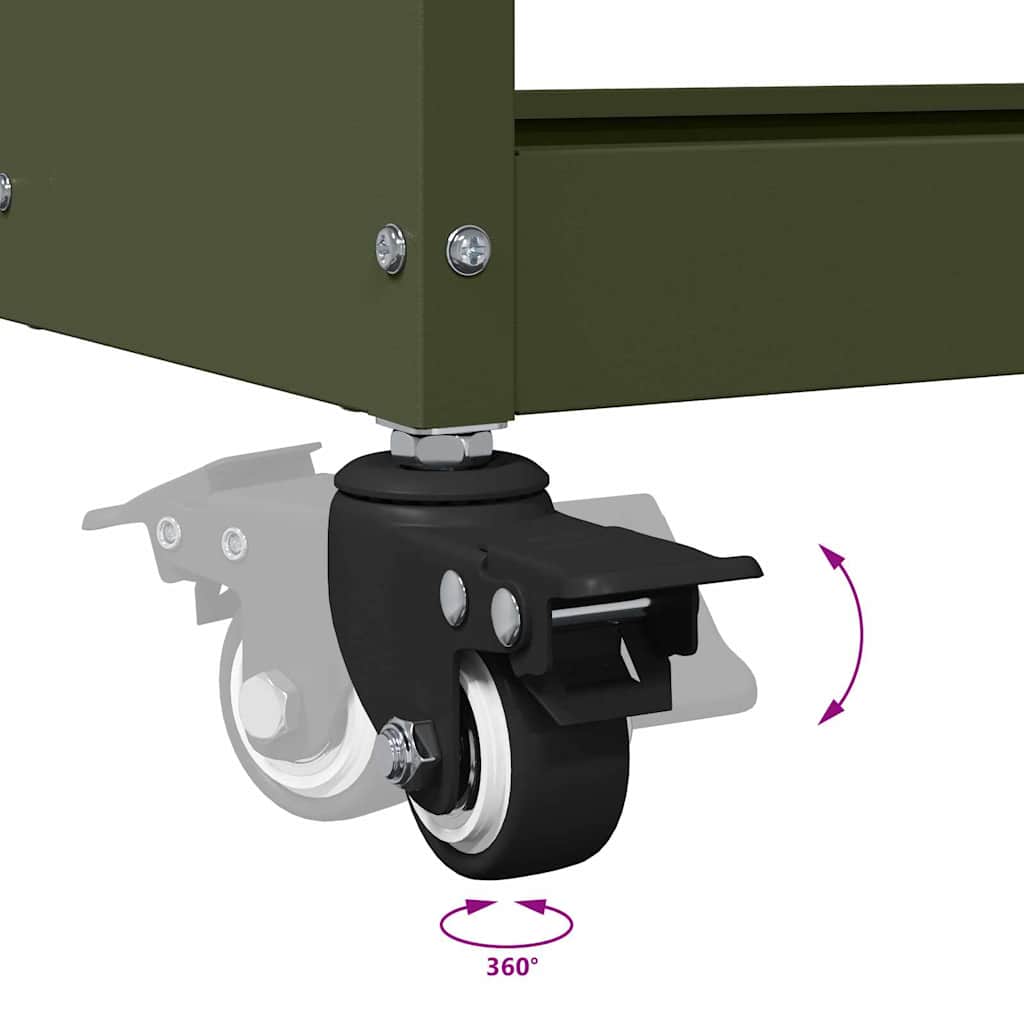Carrello per Attrezzi con ruota Oliver verde 65 x 35 x 111 cm 874549