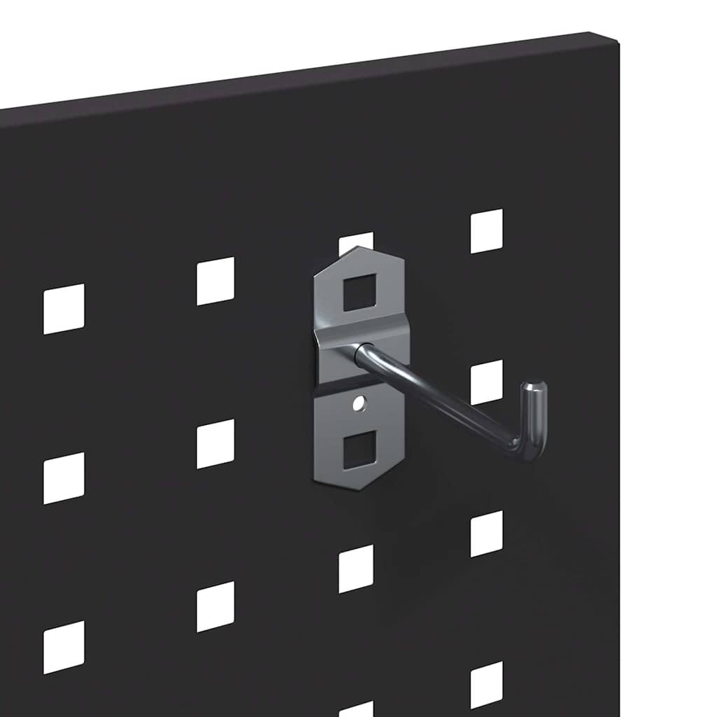 vidaXL Carrello per Attrezzi con lo scaffale Nero 65 x 35 x 111 cm