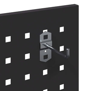 vidaXL Carrello per Attrezzi con lo scaffale Nero 65 x 35 x 111 cm