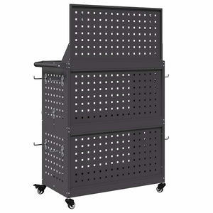 Carrello per Attrezzi con lo scaffale Nero 65 x 35 x 111 cm 874553