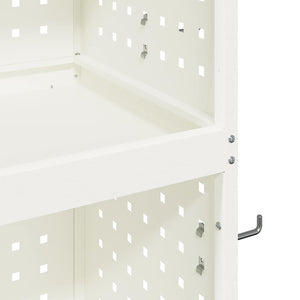 Carrello per Attrezzi con lo scaffale Bianco 65 x 35 x 111 cm 874554