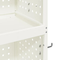 vidaXL Carrello per Attrezzi con lo scaffale Bianco 65 x 35 x 111 cm
