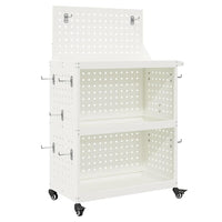 Carrello per Attrezzi con lo scaffale Bianco 65 x 35 x 111 cm 874554