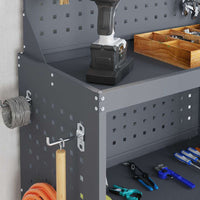 Carrello per Attrezzi con ruota Antracite 65 x 35 x 111 cm 874555