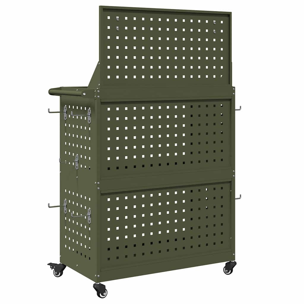 Carrello per Attrezzi con ruota Oliver verde 65 x 35 x 111 cm 874556