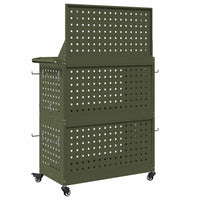 vidaXL Carrello per Attrezzi con ruota Oliver verde 65 x 35 x 111 cm