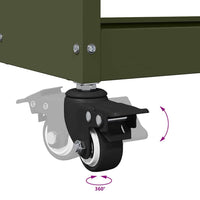Carrello per Attrezzi con ruota Oliver verde 65 x 35 x 111 cm 874556