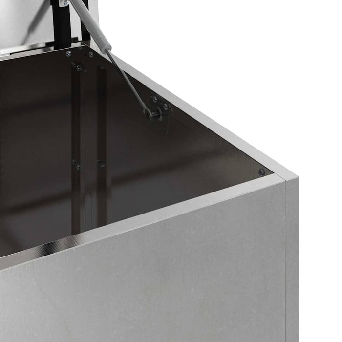 vidaXL Scatola di Stoccaggio Esterno Argento 100 x 50.5 x 50 cm