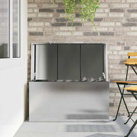 vidaXL Scatola di Stoccaggio Esterno Argento 100 x 50.5 x 50 cm