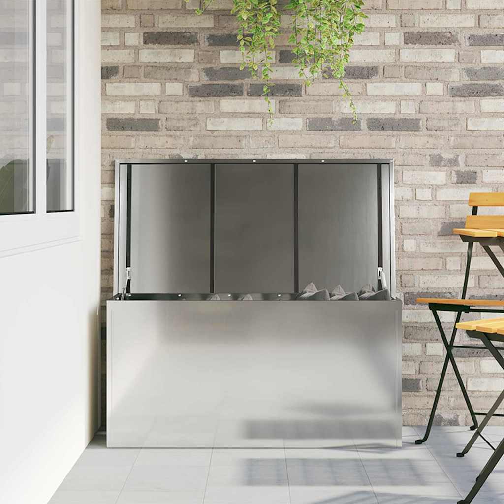 Scatola di Stoccaggio Esterno Argento 100 x 50.5 x 50 cm 874565