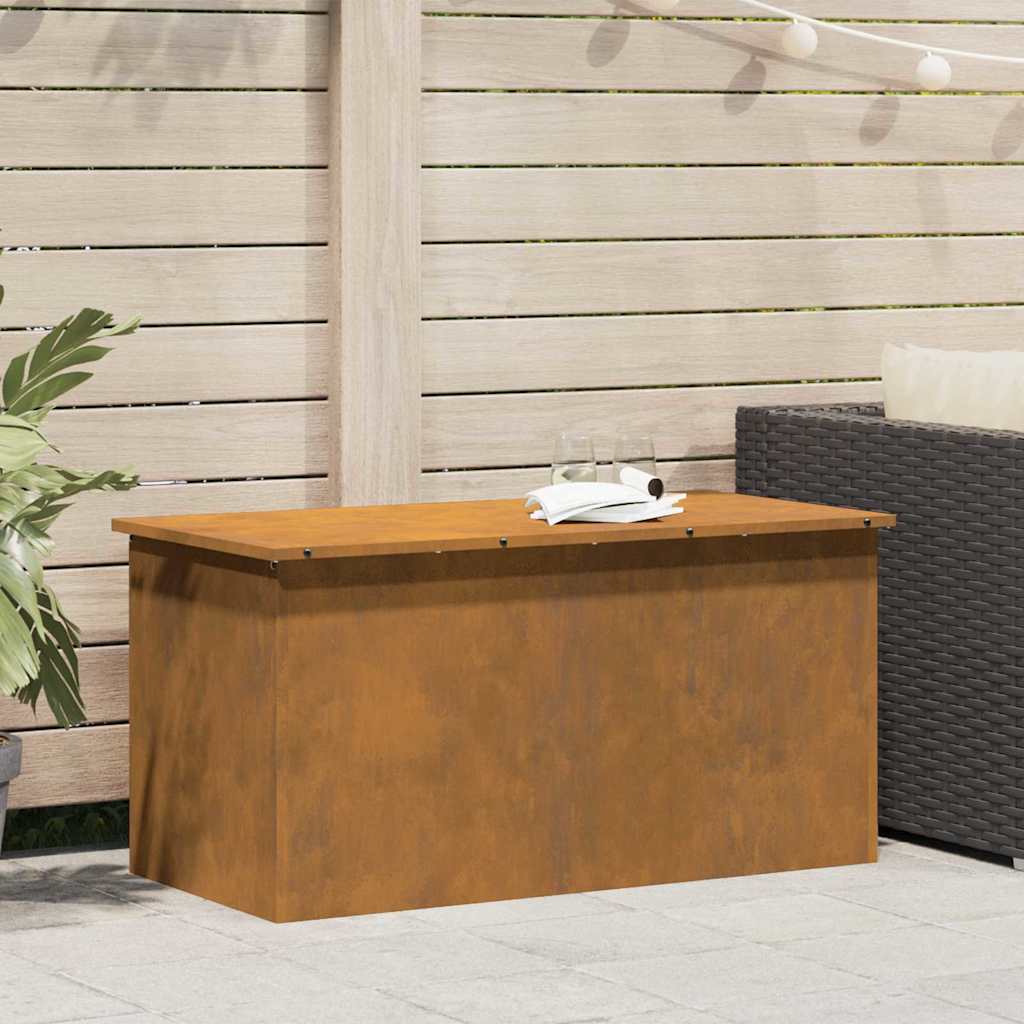 vidaXL Scatola di Stoccaggio Esterno Marrone 100 x 50.5 x 50 cm