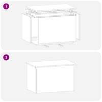 vidaXL Scatola di Stoccaggio Esterno Argento 80 x 50.5 x 50 cm