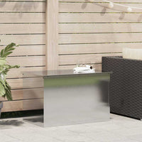 vidaXL Scatola di Stoccaggio Esterno Argento 80 x 50.5 x 50 cm
