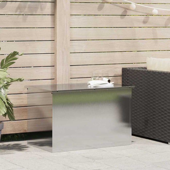 vidaXL Scatola di Stoccaggio Esterno Argento 80 x 50.5 x 50 cm