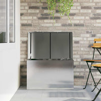 Scatola di Stoccaggio Esterno Argento 80 x 50.5 x 50 cm 874571
