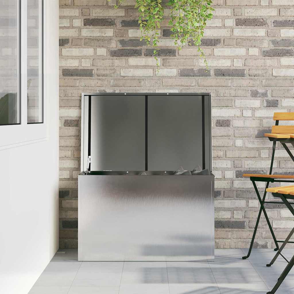 vidaXL Scatola di Stoccaggio Esterno Argento 80 x 50.5 x 50 cm