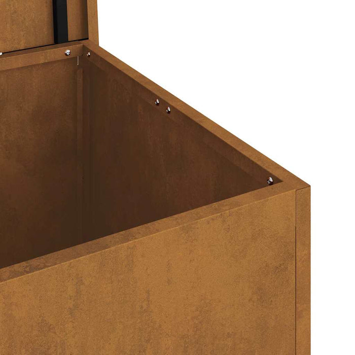 vidaXL Scatola di Stoccaggio Esterno Marrone 80 x 50.5 x 50 cm