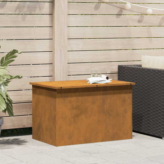 vidaXL Scatola di Stoccaggio Esterno Marrone 80 x 50.5 x 50 cm