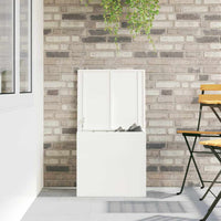 vidaXL Scatola di Stoccaggio Esterno Bianco 55 x 50.5 x 50 cm