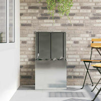 vidaXL Scatola di Stoccaggio Esterno Argento 55 x 50.5 x 50 cm