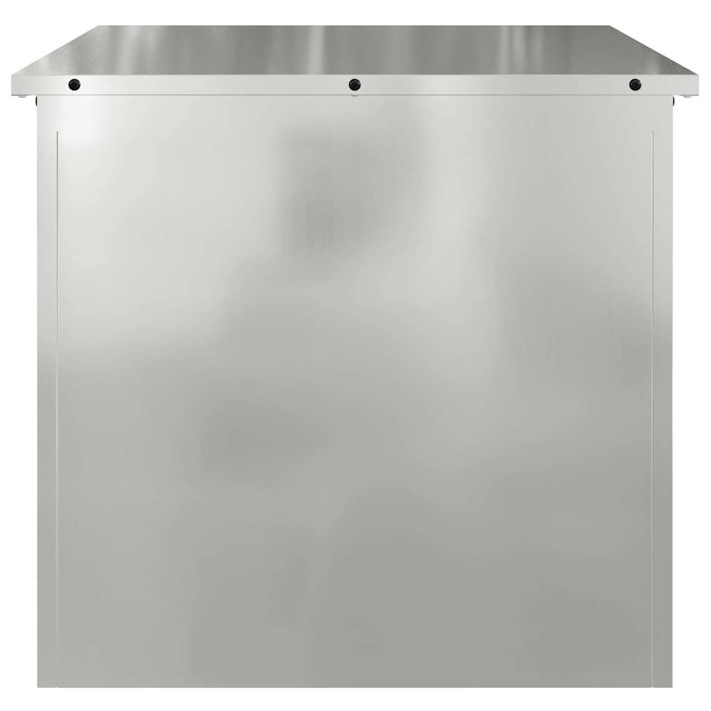 vidaXL Scatola di Stoccaggio Esterno Argento 55 x 50.5 x 50 cm