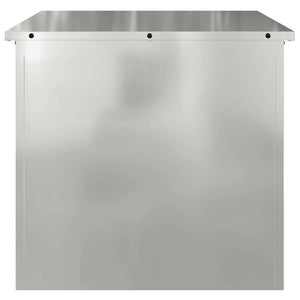 vidaXL Scatola di Stoccaggio Esterno Argento 55 x 50.5 x 50 cm