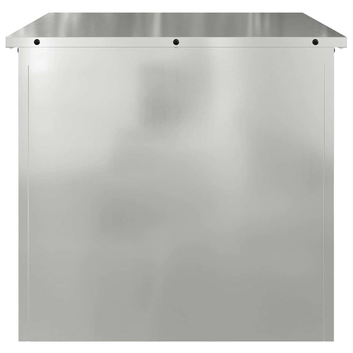 vidaXL Scatola di Stoccaggio Esterno Argento 55 x 50.5 x 50 cm