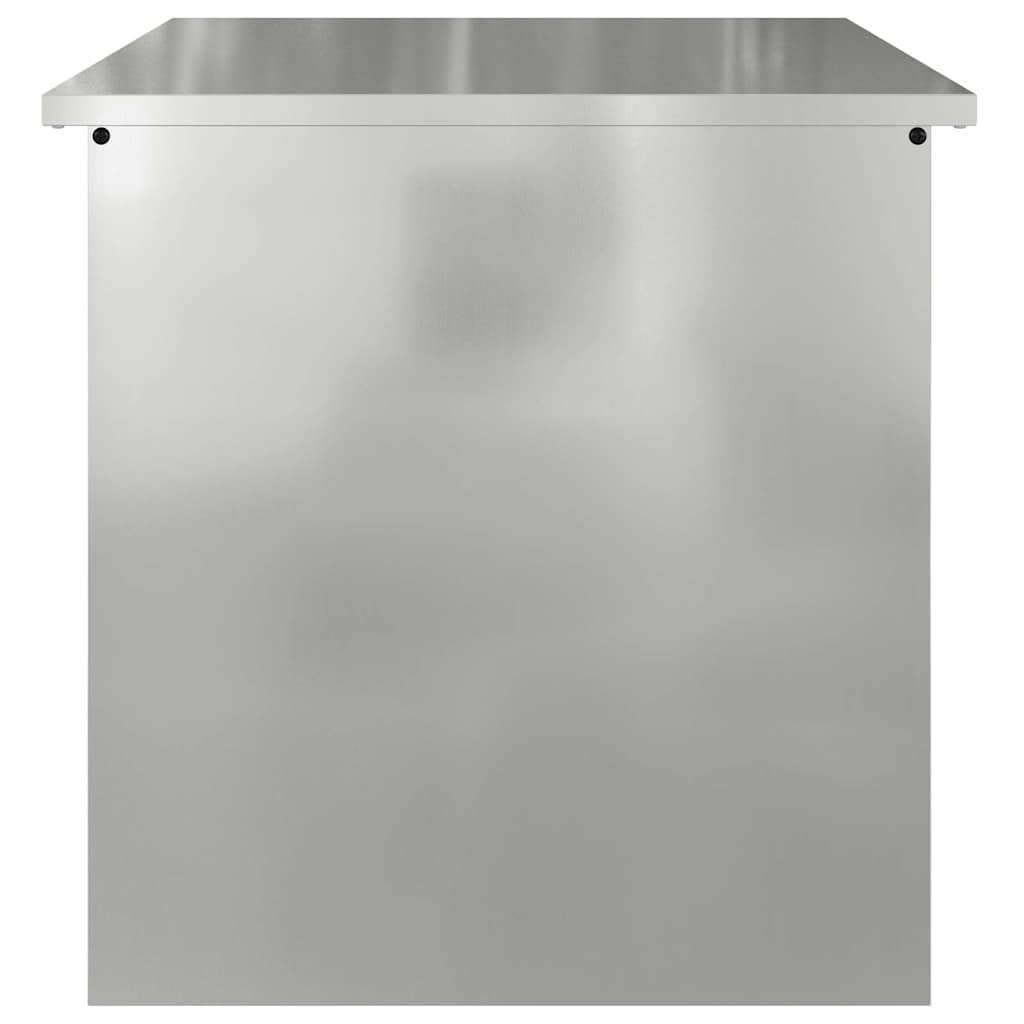 vidaXL Scatola di Stoccaggio Esterno Argento 55 x 50.5 x 50 cm