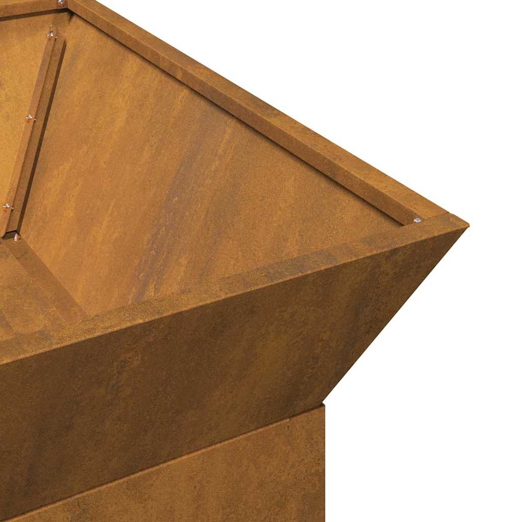 vidaXL Focolare Ruggine 50 x 50 x 40 cm acciaio corten